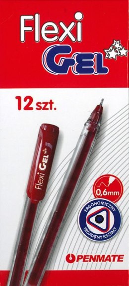 Długopis Penmate FLEXI GEL żelowy czerwony czerwone 0,6mm (TT8502) Penmate