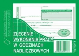 Druk samokopiujący Michalczyk i Prokop zlecenie wykonania pracy w godzinach nadliczbowych A6 40k. (529-5) Michalczyk i Prokop