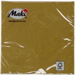 Serwetki złoty papier [mm:] 330x330 Pol-mak (000500) Pol-mak