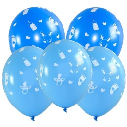 Balon gumowy Arpex Baby shower chłopiec 5szt. niebieska 280mm (KB2701) Arpex