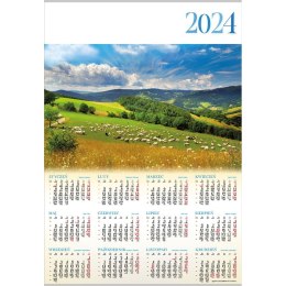 Kalendarz ścienny Lucrum POLANA plakatowy 607mm x 880mm (PL04) Lucrum