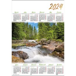 Kalendarz ścienny Lucrum KASKADA plakatowy 607mm x 880mm (PL06) Lucrum