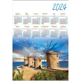 Kalendarz ścienny Lucrum WIATRAKI plakatowy 607mm x 880mm (PL07) Lucrum