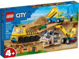 Klocki konstrukcyjne Lego City Pojazdy budowlane i kule do wyburzania (60391) Lego