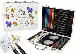 Zestaw kreatywny dla dzieci Zestaw małego artysty w walizce (68 elementów) Lean (16154) Lean