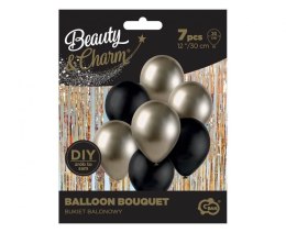 Balon gumowy Godan Bukiet balonowy B&C prosecco-czarny, 7 szt. czarny 300mm 12cal (BB-PRC7) Godan
