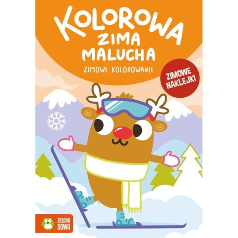 Książeczka edukacyjna Zielona Sowa Kolorowa zima malucha. Zimowe kolorowanie. Zielona Sowa