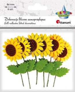 Ozdoba filcowa Titanum Craft-Fun Series słoneczniki na druciku Titanum