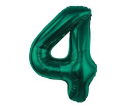 Balon foliowy Godan cyfra 4, zieleń butelkowa, 85 cm (CH-B8B4) Godan