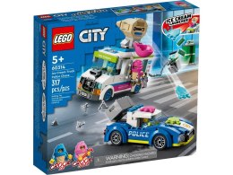Klocki konstrukcyjne Lego City Policyjny pościg za furgonetką z lodami (60314) Lego