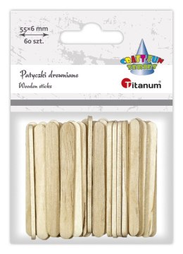 Ozdoba drewniana Titanum Craft-Fun Series Patyczki naturalne 6x55mm (21WL004) Titanum