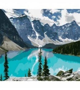 Zestaw kreatywny Norimpex malowanie po numerach - jezioro w górach 40x50cm (NO-1008986) Norimpex