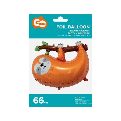 Balon foliowy Godan leniwiec - brązowy 79 cm (BF-HLNB) Godan