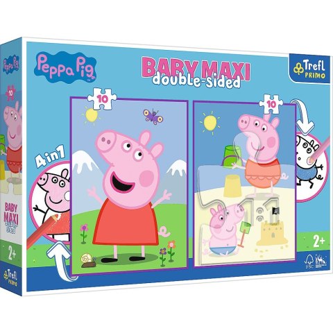 Puzzle Trefl świnka Peppa Baby MAXI 2x10 Pogodny dzień Peppy 20 el. (43001) Trefl