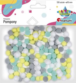 Pompony Titanum Craft-Fun Series poliestrowe pastelowy 120 szt (21TH0514-3) Titanum