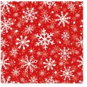 Serwetki Paw Coktail BN Christmas Snowflakes light red mix nadruk bibuła [mm:] 150x150 (SDC230633) Paw