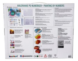 Zestaw kreatywny Norimpex malowanie po numerach - wilk otoczony kwiatami (NO-1005696) Norimpex