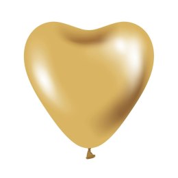 Balon gumowy Godan platynowe złote serce 6 sztuk metalizowany 6 szt złoty 300mm 12cal (CB-S6LZ) Godan