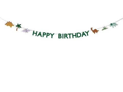 Baner Partydeco Happy Birthday Dino, 3 m (GRL106) Partydeco