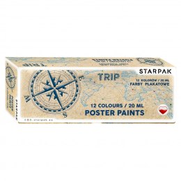 Farby plakatowe Starpak Trip kolor: mix 12 kolor. (493609) Starpak