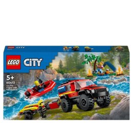 Klocki konstrukcyjne Lego City Terenowy wóz strażacki z łodzią (60412) Lego