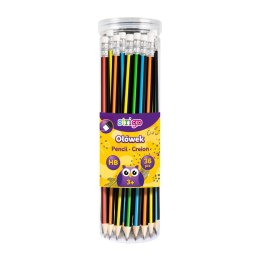 Ołówek Strigo HB z gumką w kolorowe paski 5902315575646 (SSC279) Strigo