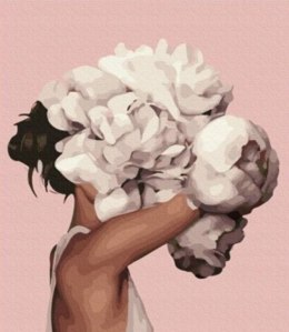 Zestaw kreatywny Norimpex malowanie po numerach - kobieta głowa z kwiatów 40x50cm (NO-1007661) Norimpex