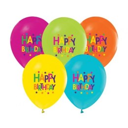 Balon gumowy Godan Happy Birthday (gwiazdki) mix 12cal (GZ-HBG5) Godan