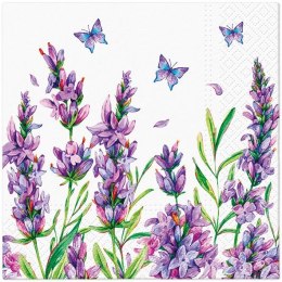 Serwetki Lavender Butterfly mix nadruk bibuła [mm:] 330x330 Paw (TL125200) Paw