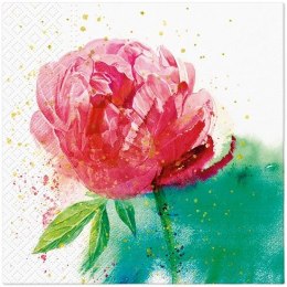 Serwetki Lunch Peony Watercolor mix nadruk bibuła [mm:] 330x330 Paw (SDL143500) Paw