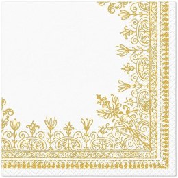 Serwetki Ornamental Frame gold mix nadruk bibuła [mm:] 330x330 Paw (TL126209) Paw