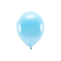 Balon gumowy Partydeco Metalizowane Eco Balloons niebieski jasny 260mm (ECO26M-001J) Partydeco