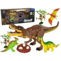 Figurka Lean Zestaw Dinozaurów Tyranozaur Rex Drzewka Akcesoria Dźwięk Światła (9720) Lean