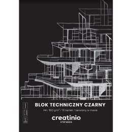 Blok techniczny Top 2000 Creatinio A4 czarny 160g 10k (400176681) Top 2000