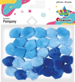 Pompony Titanum Craft-Fun Series niebieski 30 szt (283066) Titanum