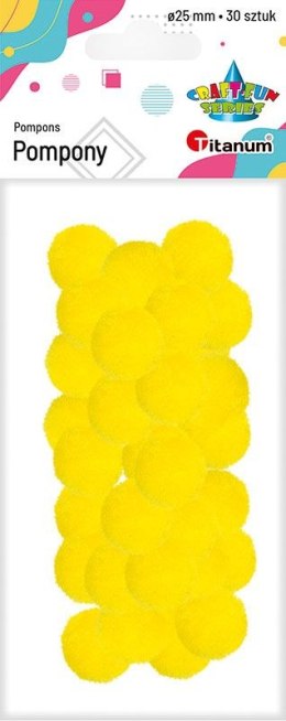 Pompony Titanum Craft-Fun Series żółte 30 szt (352953) Titanum