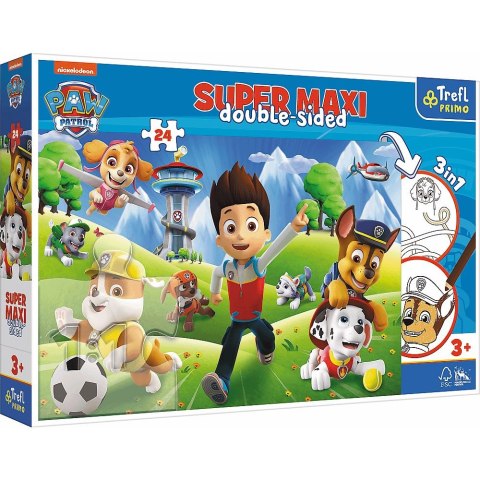 Puzzle Trefl Paw Patrol Super maxi Przygody Psiego Patrolu 24 el. (41001) Trefl