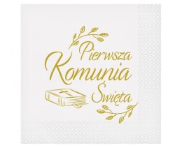 Serwetki Godan Pierwsza Komunia Święta (biblia) biały papier [mm:] 330x330 (PW-SKBB) Godan