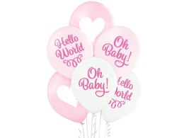 Balon gumowy Godan Oh baby girl różowa 300mm 12cal (BRN 5000587) Godan