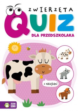 Książeczka edukacyjna Zielona Sowa Quiz dla przedszkolaka. Zwierzęta Zielona Sowa