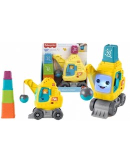 Zabawka edukacyjna Fisher Price Wesoły dźwig Układaj i licz + 4 klocki (HWY64) Fisher Price