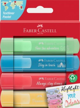 Zakreślacz Faber Castell Pastelowy 4 kol., mix 1,0-5,0mm (254625 FC) Faber Castell