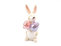 Ozdoba wielkanocna królik z jajkami 18,2cm One Dollar (367494) One Dollar