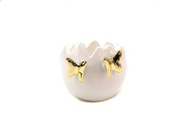 Ozdoba wielkanocna skorupka jajka ceramiczna z motylkiem 10,5cm One Dollar (367722) One Dollar