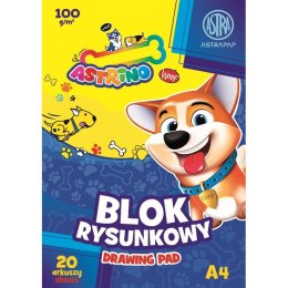 Blok rysunkowy Astra ASTRINO A4 biały 80g 20k (106021011) Astra