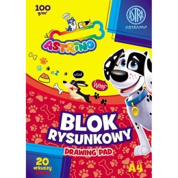 Blok rysunkowy Astra ASTRINO A4 biały 80g 20k (106021011) Astra