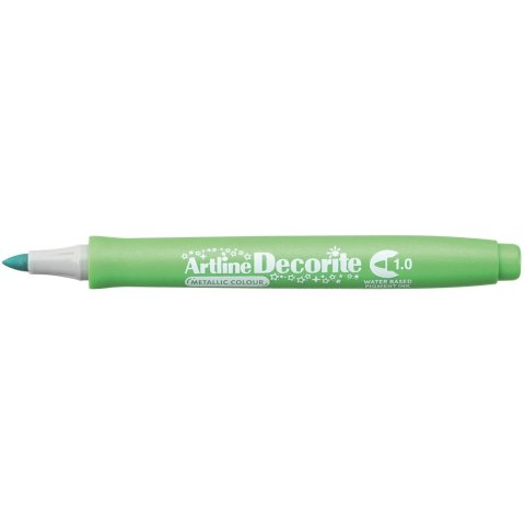 Marker permanentny Artline metaliczny decorite, zielony 1,0mm pędzelek końcówka (AR-033 4 8) Artline