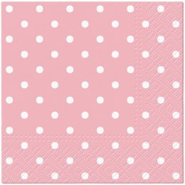 Serwetki Dots Light Pink mix nadruk bibuła [mm:] 250x250 Paw (SDC066013) Paw