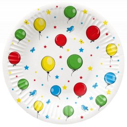 Talerz jednorazowy Paw Balloons śr. 180mm 8 szt (PPD8000100) Paw