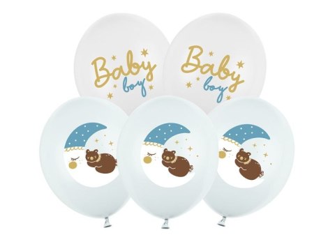 Balon gumowy Partydeco Baby boy mix 300mm (SB14P-338-000-6) Partydeco